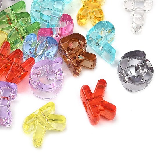 Европейский бусы акриловые, бусины с большим отверстием, буквы