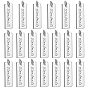 20 pendentifs en laiton, rectangle avec mot breloques faites à la main
