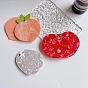 Portable Rotating Makeup Mirror with Fruit Print and Claw Marks