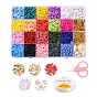 DIY Jewelry Finding Kit, Polymer Clay Beads & Natural Cowrie Shell & Acrylic Beads & CCB Plastic Beads, Alloy Clasps, Iron Findings, Elastic Stretch Thread, Stainless Steel Scissors