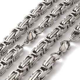 201 Stainless Steel Byzantine Chain Necklaces