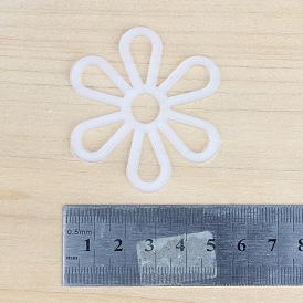 Hoja de lona de malla de plástico en forma de flor, para bolso de tejer diy proyectos de ganchillo accesorios