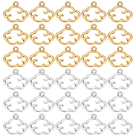200 шт 2 цвета подвески из сплава в тибетском стиле, без свинца и без кадмия, облако