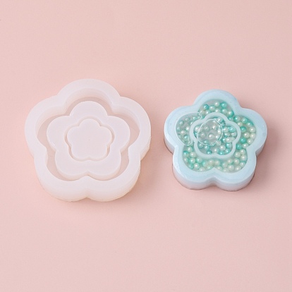 Double Flower Silicone Molds, Shaker Molds, Quicksand Molds, Resin Casting Molds, for UV Resin & Epoxy Resin Jewelry Craft Making