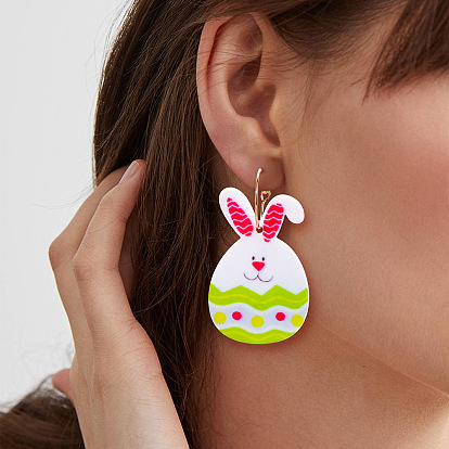Cute Easter Bunny and Bird Acrylic Earrings for Festive Ear Accessories