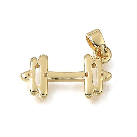 Messing Anhänger & Charms, Hantel Charms, Gestell, langlebig überzogen, cadmiumfrei und bleifrei