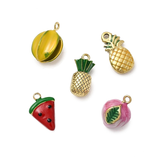 304 нержавеющей стальной эмали подвески, фруктовые прелести, ионное покрытие (ip), реальный 18 k позолоченный
