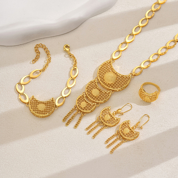 Браслеты, серьги, ожерелья и кольца из сплава с кисточками в виде луны для помолвки и годовщины свадьбы