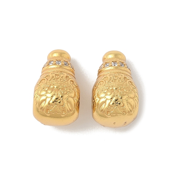 Матовый золотой цвет 925 стерлинговое серебро 3 бусины Hole Guru