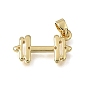 Messing Anhänger & Charms, Hantel Charms, Gestell, langlebig überzogen, cadmiumfrei und bleifrei