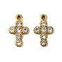 304 подвески из нержавеющей стали, крест прелести, с кубического циркония, ионное покрытие (ip)