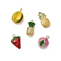 304 нержавеющей стальной эмали подвески, фруктовые прелести, ионное покрытие (ip), реальный 18 k позолоченный