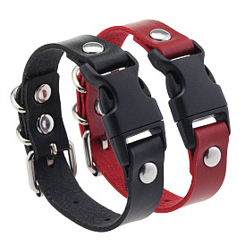 Браслеты из искусственной кожи, сплава и пластика для мужчин и женщин, платина