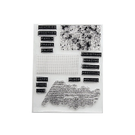 Прозрачная прозрачная силиконовая печать / печать, для diy scrapbooking / фотоальбом декоративный, использование с помощью инструмента шаблона для акриловой печати, штампы