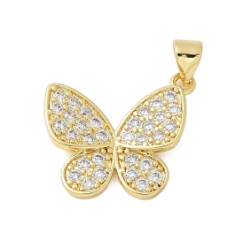 Латунные микро проложить кубического циркония подвески, бабочки прелести, стойки покрытие, без кадмия и без свинца, долговечный
