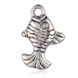 CCB Plastic Fish  Pendants, 20x14x4mm, Hole: 2mm