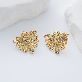 Европейский стиль 304 серьги-гвоздики из нержавеющей стали, вентилятор