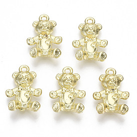Crémaillère pendentifs en alliage placage, sans cadmium et sans plomb, ours