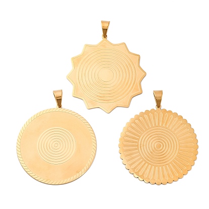 304 из нержавеющей стали большие кулоны, ионное покрытие (ip), золотые