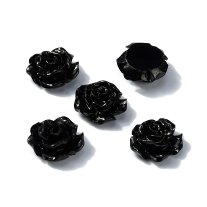 Opaque Resin Cabochons, Rose