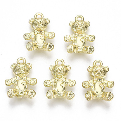 Crémaillère pendentifs en alliage placage, sans cadmium et sans plomb, ours