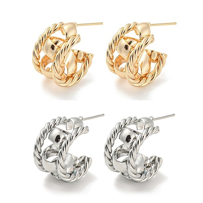 Латунь серьги, серьги-кольца