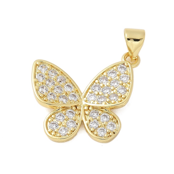 Латунные микро проложить кубического циркония подвески, бабочки прелести, стойки покрытие, без кадмия и без свинца, долговечный