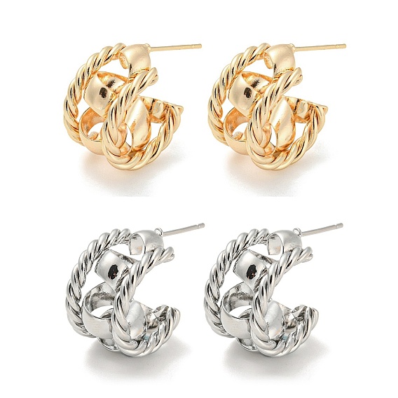 Латунь серьги, серьги-кольца