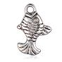 CCB Plastic Fish  Pendants, 20x14x4mm, Hole: 2mm