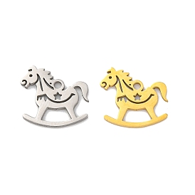 201 Stainless Steel Charms, Laser Cut, Horse Charm