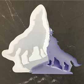 DIY Wolf Display Decoration Silicone Molds, Resin Casting Mold, for DIY UV Resin, Epoxy Resin Craft