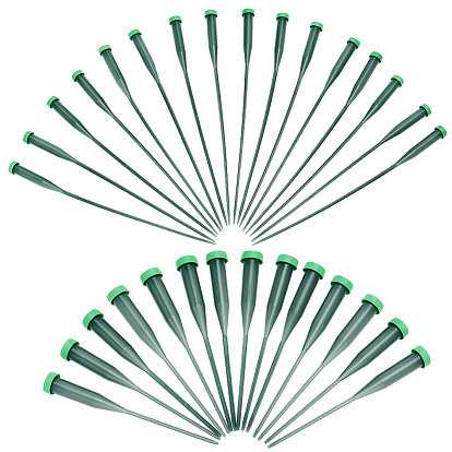 60Sets 2 Styles Plastic Extendable Stem Water Tubes with Caps, for Floral Arrangements