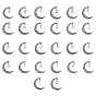 26Pcs Alloy Letter Pendants, Moon