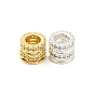 Латунные микро проложить Цирконий Европейский бисером, бусины с большим отверстием, долговечный, без свинца и без кадмия, Полая колонна