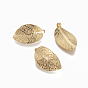 PVD Vacuum Plating 304 Stainless Steel Pendants, Leaf