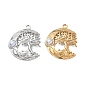 304 Stainless Steel Pendants, with Plastic Pearl Bead, Crescent Moon & Tree of Life Charms