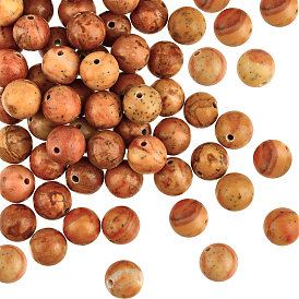 Natural Red Rainbow Jasper Beads, Round