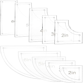 2~6 дюймовые прозрачные акриловые шаблоны для квилтинга, линейки для квилтинга, стегальные рамы, для нанесения виниловых и сублимационных рисунков на рубашки, разнообразные