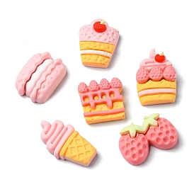 Opaque Resin Imitation Food Decoden Decoden Cabochons, Pink
