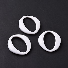 Opaque Acrylic Linking Rings, Irregular Oval