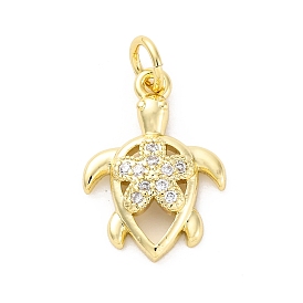 Латунные микро проложить кубического циркония подвески, без кадмия и без свинца, черепаха с подвесками в виде морской звезды, с целью перехода в кольце