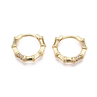 Кольцо с бамбуковой палочкой кубические цирконии серьги-кольца, украшения из латуни для женщин