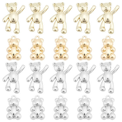 40 шт 4 подвески из сплава, медведь