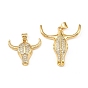 Латунные микропаве прозрачные подвески с фианитом, оберег на голову крупного рогатого скота, долговечный, без кадмия и без свинца