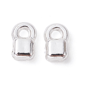 Alloy Charms, Long-Lasting Plated, Square