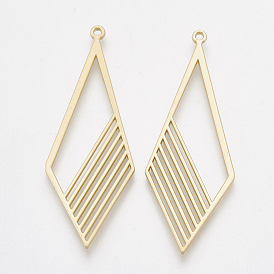 Smooth Surface Alloy Pendants, Rhombus