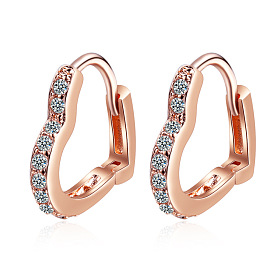 Elegant Heart-shaped Earrings for Girls - Simple, Sweet, and Graceful.