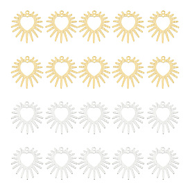 20 шт. 2 цвета латунные подвески, без кадмия и без свинца, шарма сердца