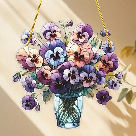 Acrylic Hanging Ornaments, Hyacinth Suncatchers for Garden Outdoor Hanging Decorations, Flower