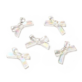 Transparent Acrylic Beads, AB Color, Bowknot
